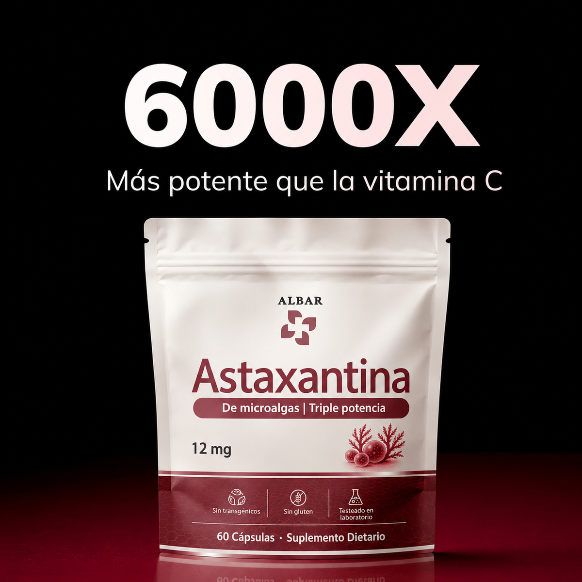 Albar Astaxantina - El Antioxidante Más Potente de la Naturaleza para la Protección Celular y el Bienestar Integral