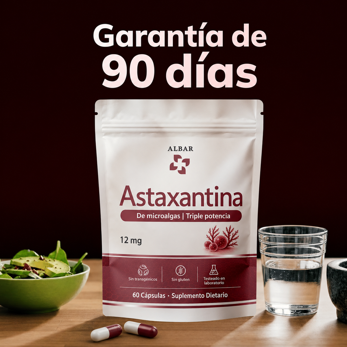 Albar Astaxantina - El Antioxidante Más Potente de la Naturaleza para la Protección Celular y el Bienestar Integral